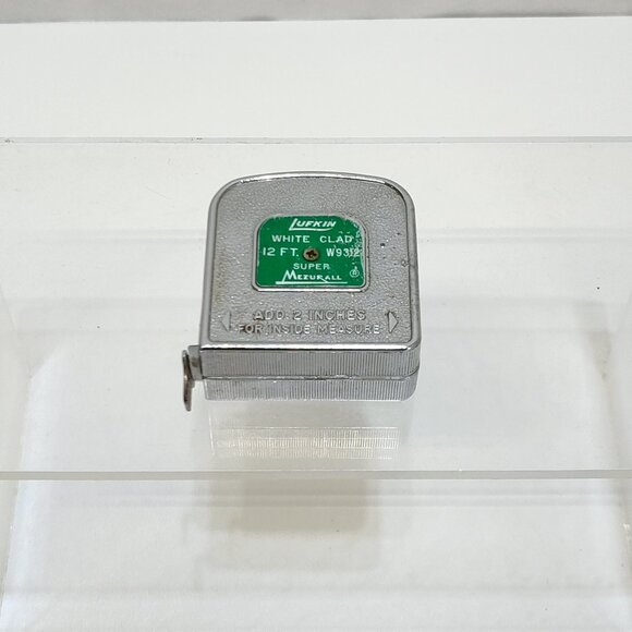 Lufkin Super Mezurall 12 ft White Clad Measuring Tape No. W9312 Made USA 1970s - Picture 1 of 9